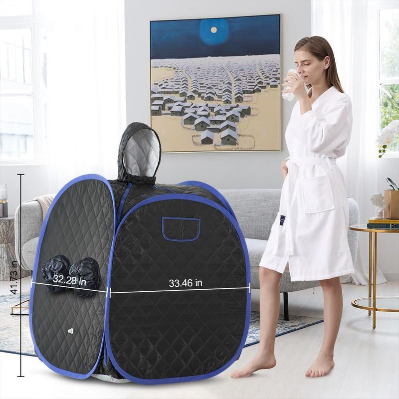 Sauna de vapor portátil ZONEMEL con generador de 2 L y control remoto