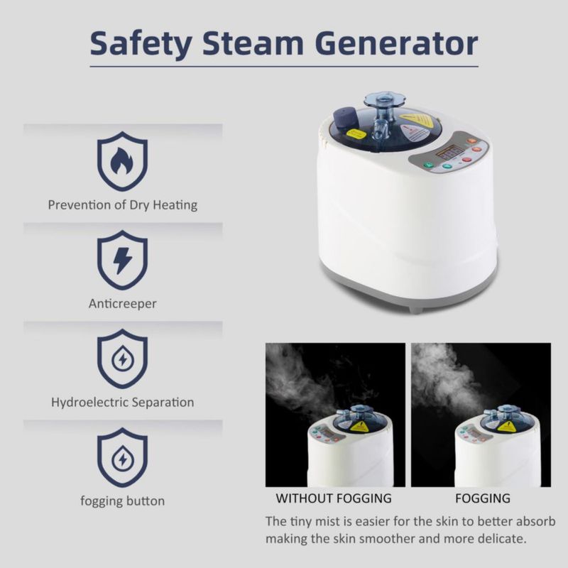 Sauna de vapor portátil ZONEMEL con generador de 2 L y control remoto