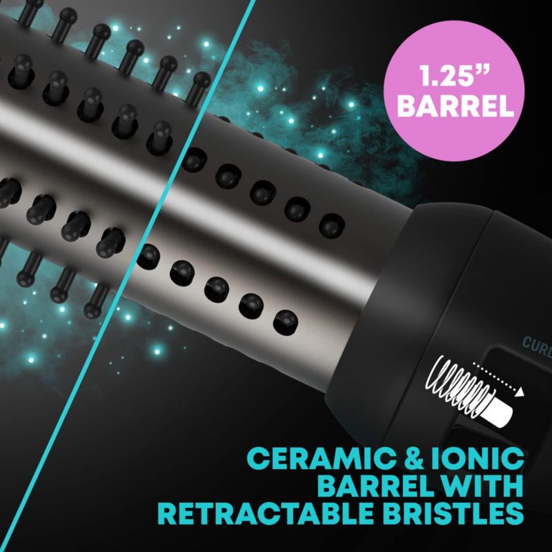 Cepillo de aire caliente Homedics Revamp Progloss de cerámica de 125"