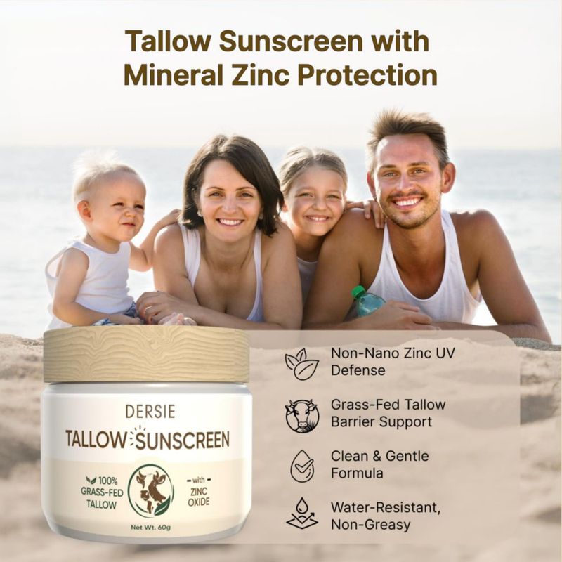 Protector solar Dersie Tallow SPF 30 mineral con óxido de zinc 60 g