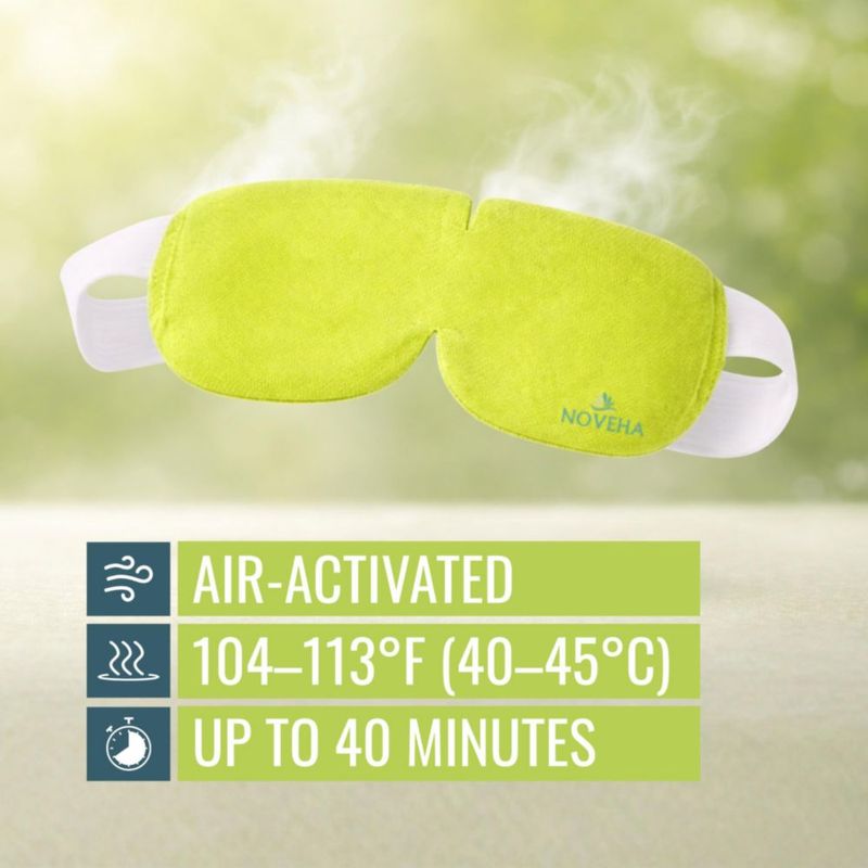 Antifaz térmico autocalentable con vapor NOVEHA 30 unidades sin fragancia