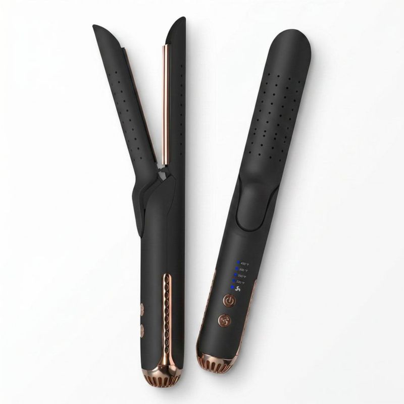 Alaciadora De Titanio Karma Beauty Breeze Air Styler 2 En 1