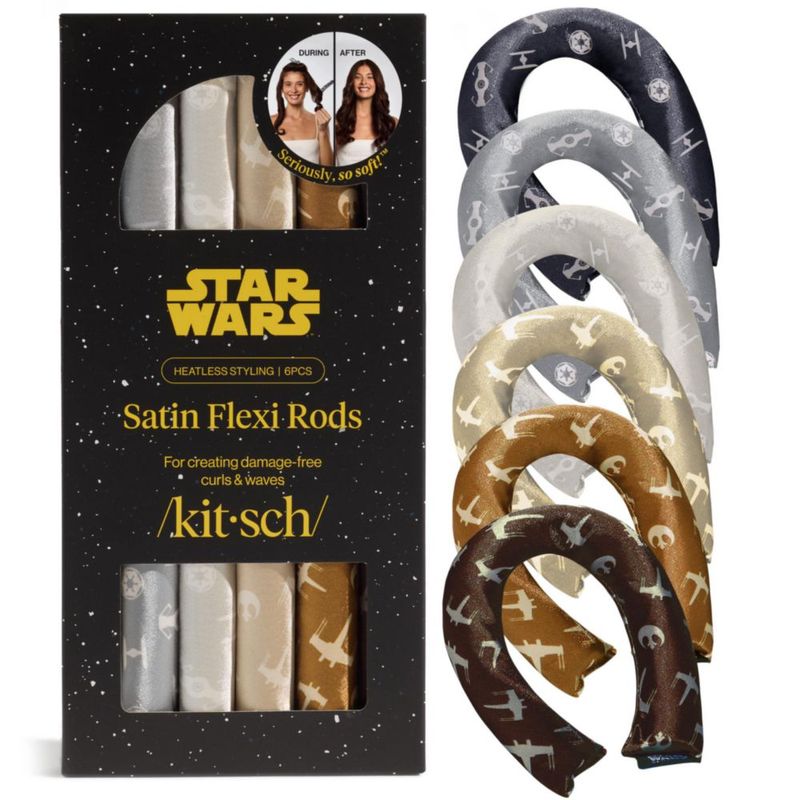Rizadores de satén flexibles Kitsch set sin calor de 6 piezas