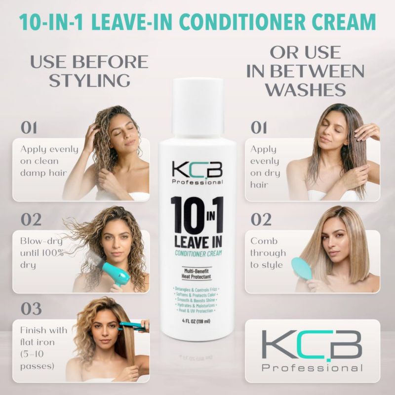 Crema acondicionadora sin enjuague KCB PROFESSIONAL 10 en 1 118 ml