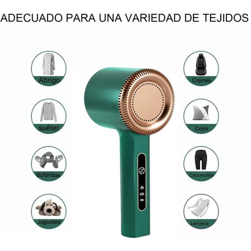 Removedor De Pelusas Iq Tech Recargable 1200 Mah 6 Cuchillas 3 Velocidades Para Ropa Sofás Y Cobijas