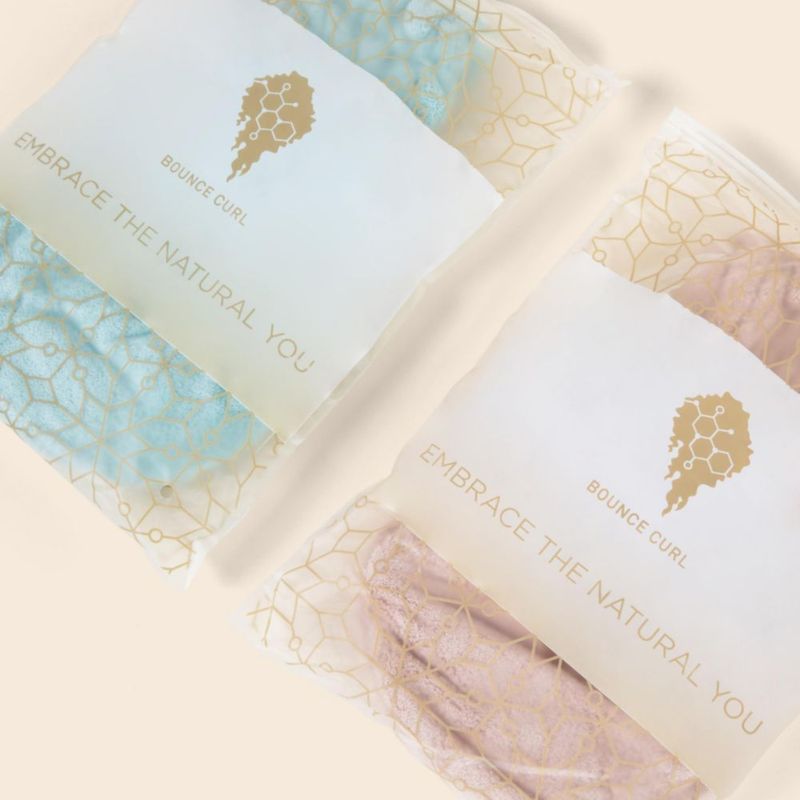Guantes para secar el cabello Bounce Curl Blush con 5x absorción