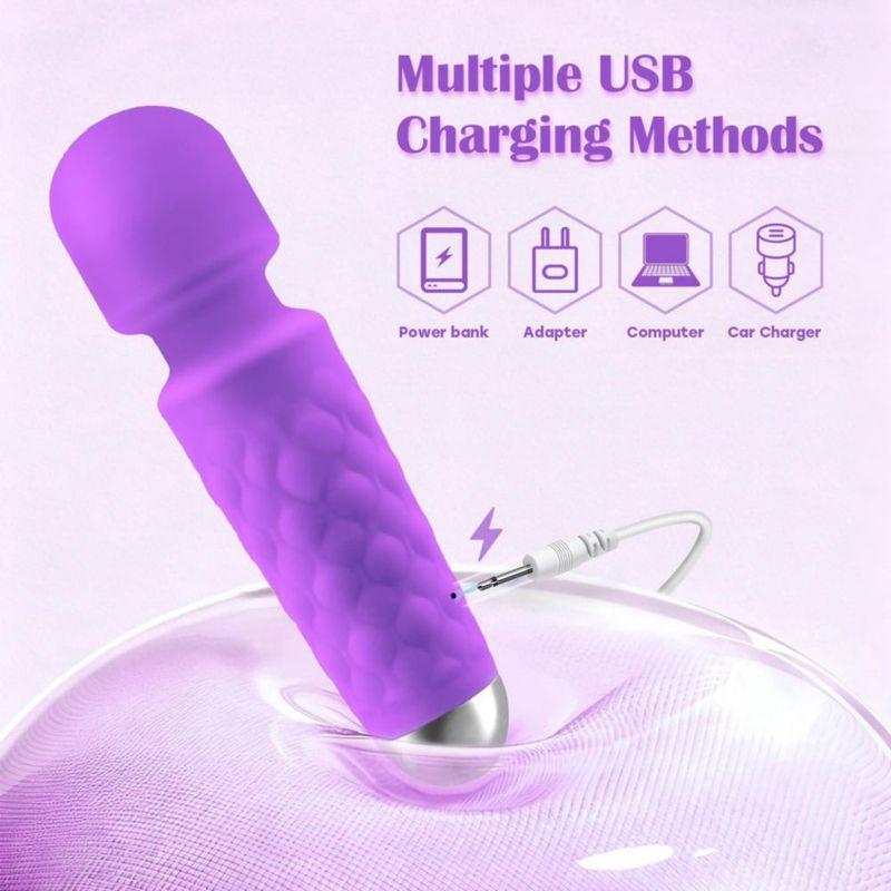 Masajeador LUMIO Mini de viaje 9 velocidades 19 modos USB