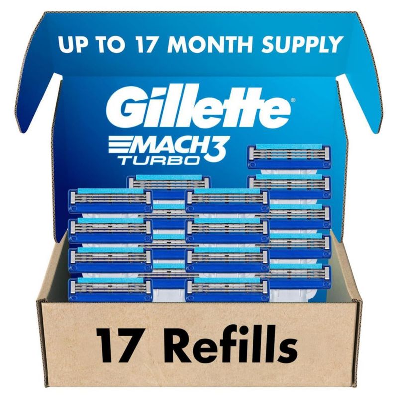 Cartuchos de Repuesto para Cuchillas Gillette Mach3 Turbo 17 Unidades