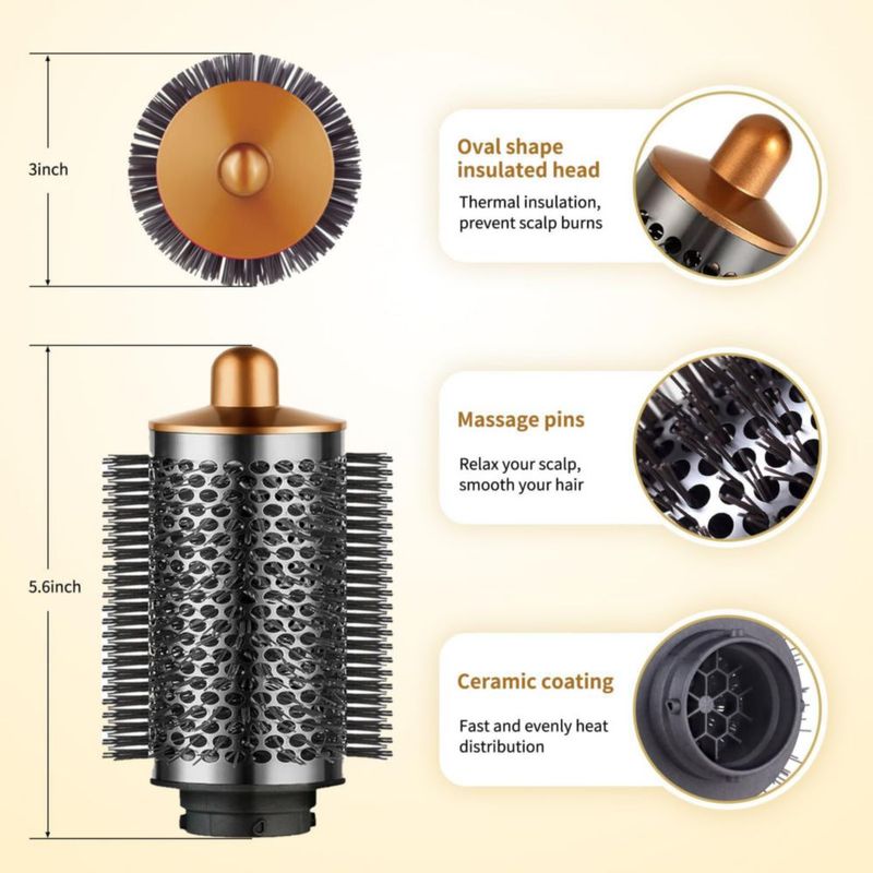 Cepillo redondo grande voluminizador Liwoowe para Dyson Airwrap