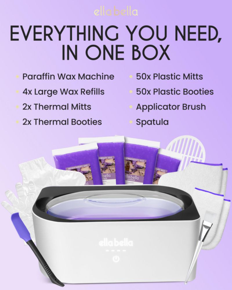 Máquina de cera de parafina ELLA BELLA con kit completo para manos y pies