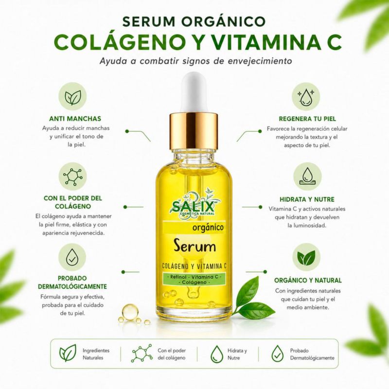 Kit Skin Care Salix Crema Anti Edad Serum Facial Set