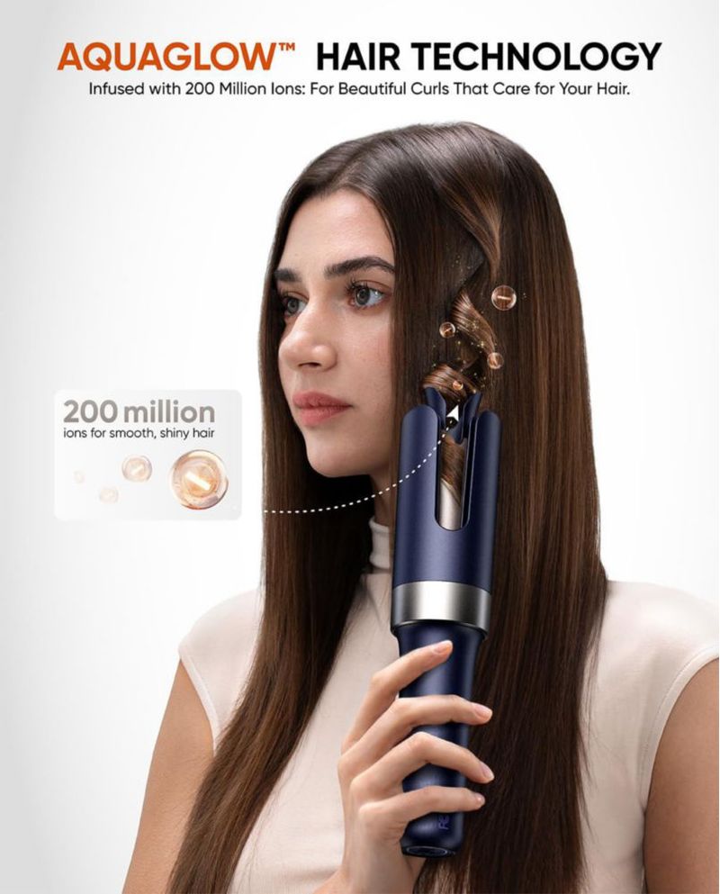 Rizador de cabello Bluvol R10 Apex de 1" inalámbrico con LED y sistema anti-enredos