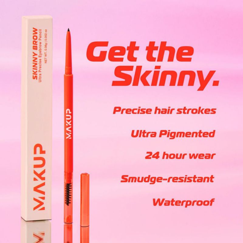 Lápiz para cejas Makup Beauty Skinny Brow a prueba de agua negro