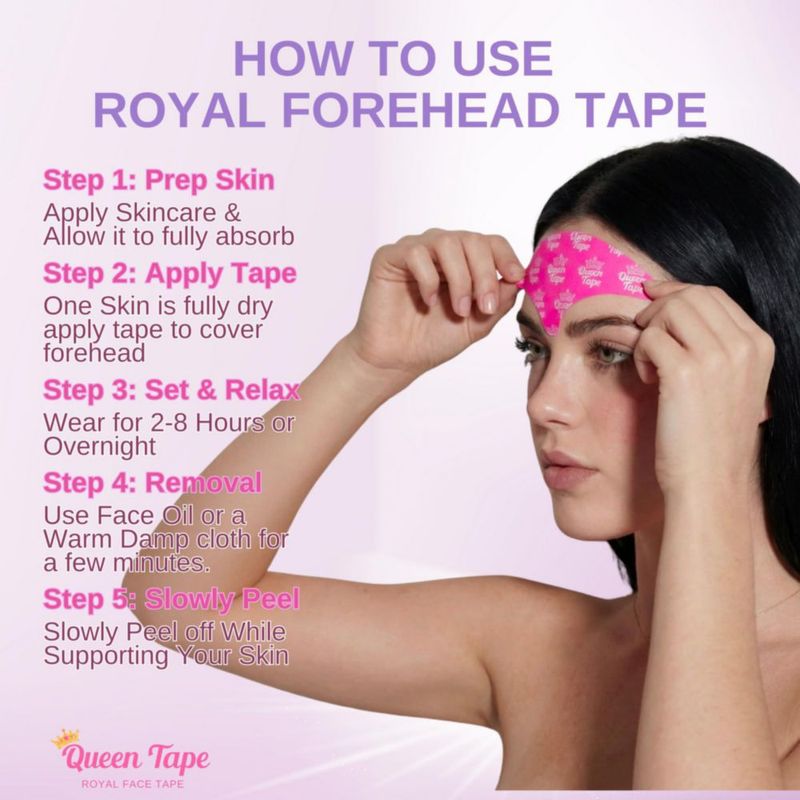 Cinta para la frente Queen Tape para suavizar arrugas 20 piezas