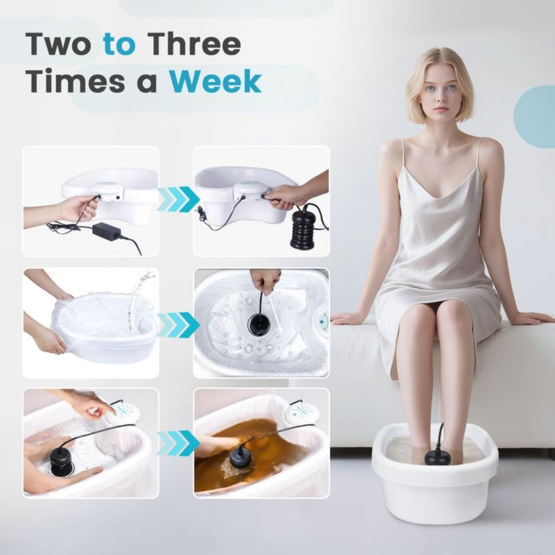 Máquina portátil de baño iónico desintoxicante para pies LeCuag