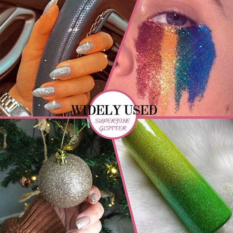 Set de glitter Estanoite de 36 colores polvo fino 5 g cada uno