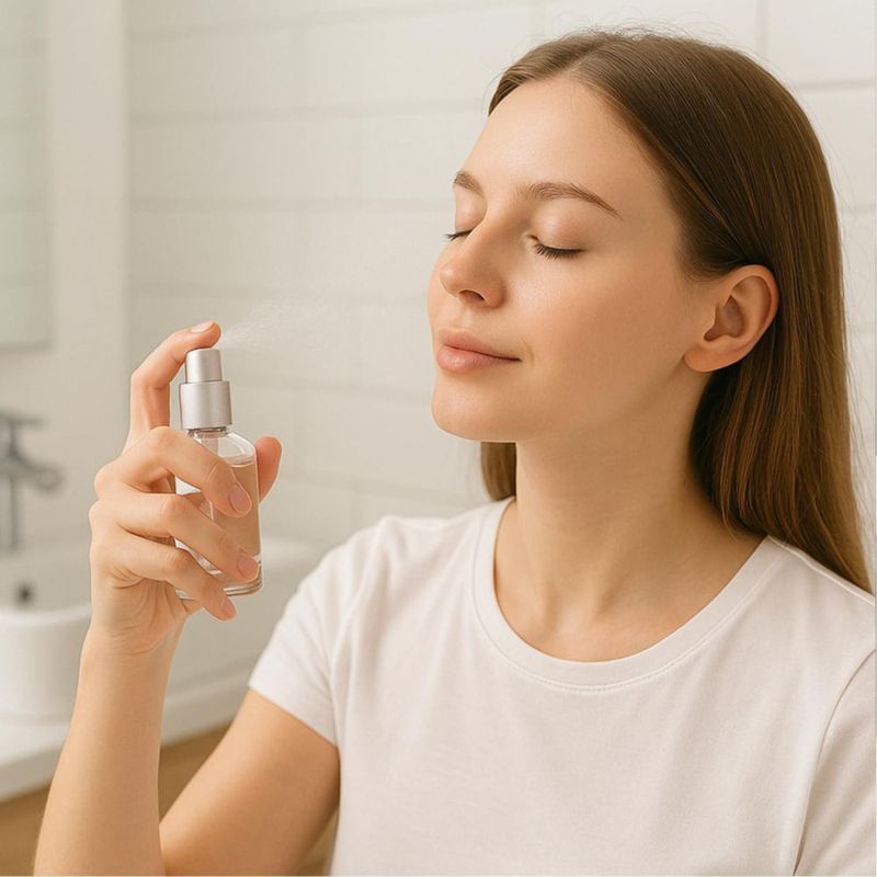 Frascos pulverizadores Doromy de vidrio transparente de 30 ml atomizador en niebla paquete de 4 recargables