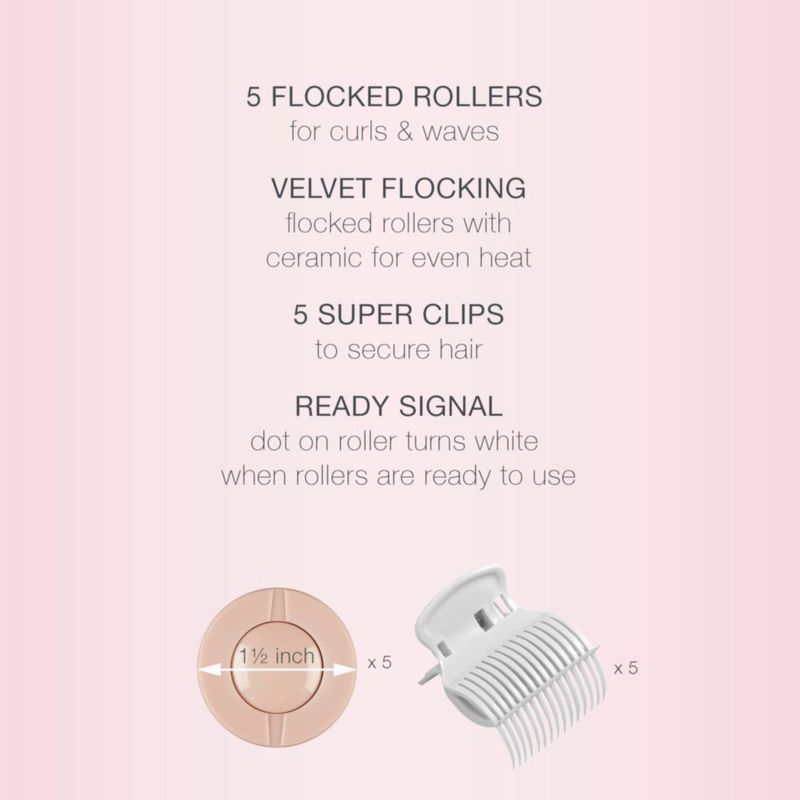 Hot Rollers Conair Double Ceramic de 1.5 pulgadas para todo tipo de cabello