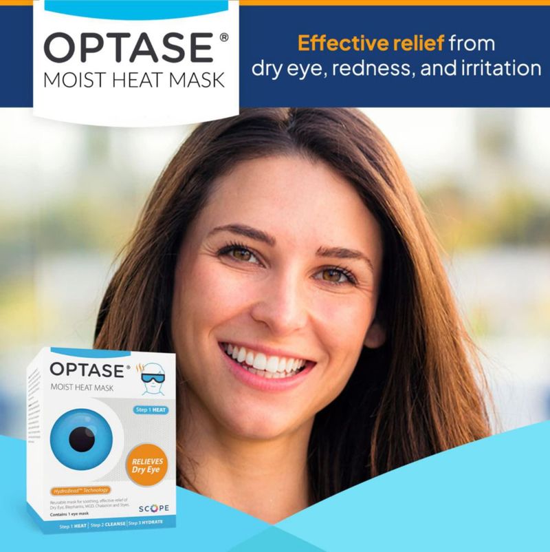 Mascarilla para ojos Optase gel reutilizable lavable con calor húmedo HydroBead