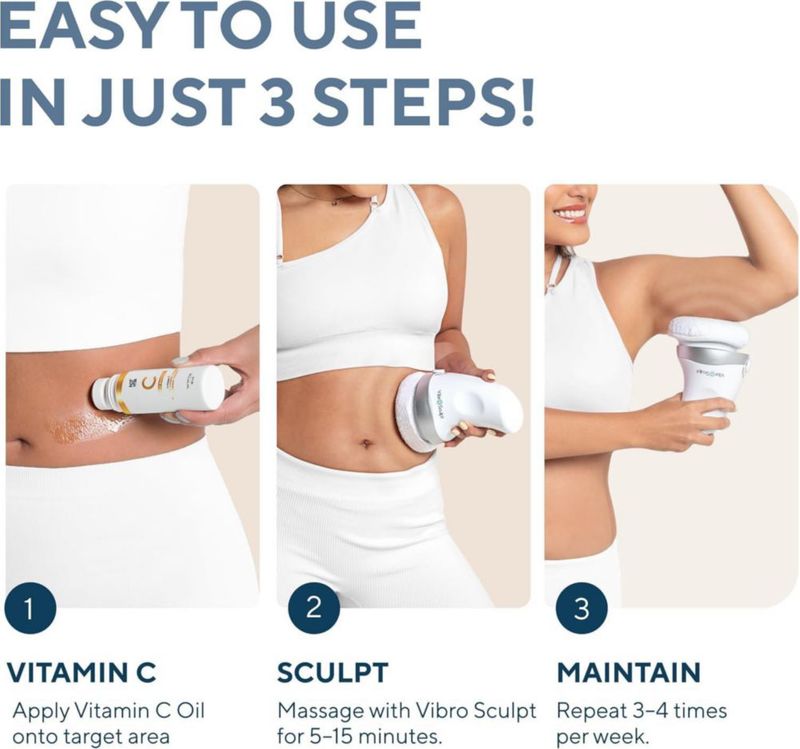 Masajeador Vibro Sculpt para Drenaje Linfático – Herramienta de Masaje Anticelulitis y Masajeador de Celulitis de Mano para Abdomen y Piernas –