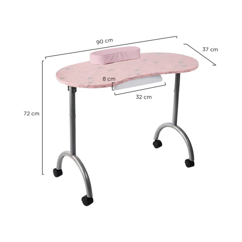 Mesa Profesional Para Manicure VANLIG Portátil Uñas Salón De Belleza