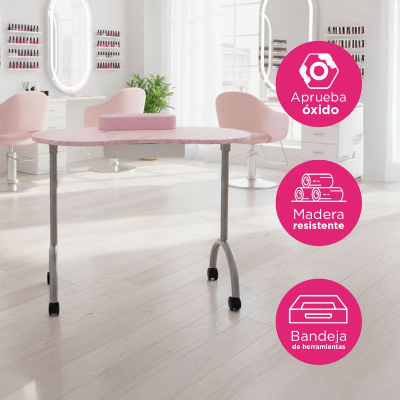Mesa Profesional Para Manicure VANLIG Portátil Uñas Salón De Belleza