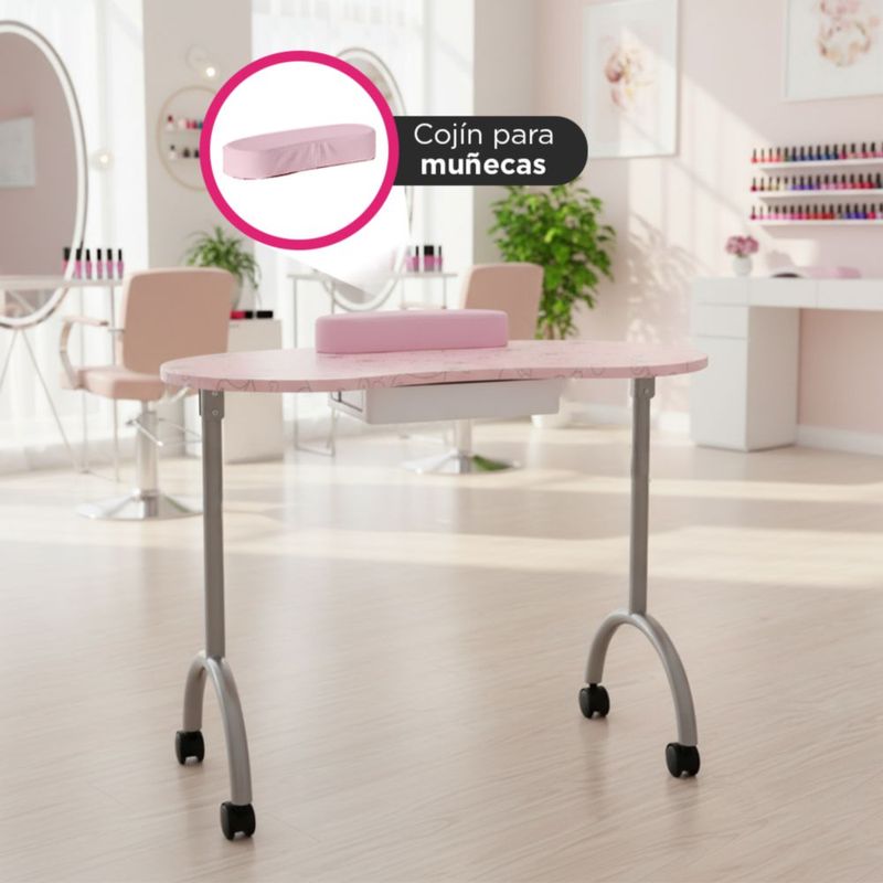 Mesa Profesional Para Manicure VANLIG Portátil Uñas Salón De Belleza