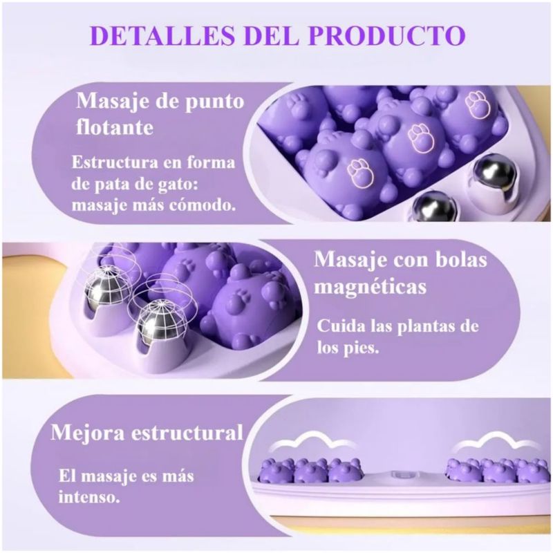 Rodillo Para Masaje De Pies, Alivia El Dolor De La Fascitis Color Morado