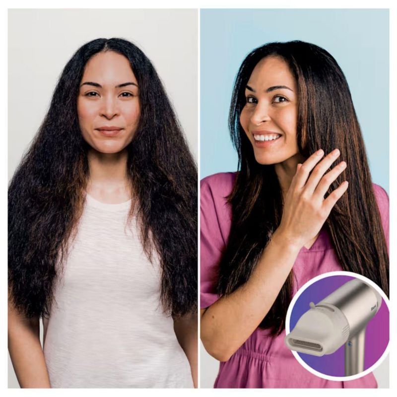 Secadora De cabello 2 en 1 C/Cepillo De Peinado Dorado Shark HD112