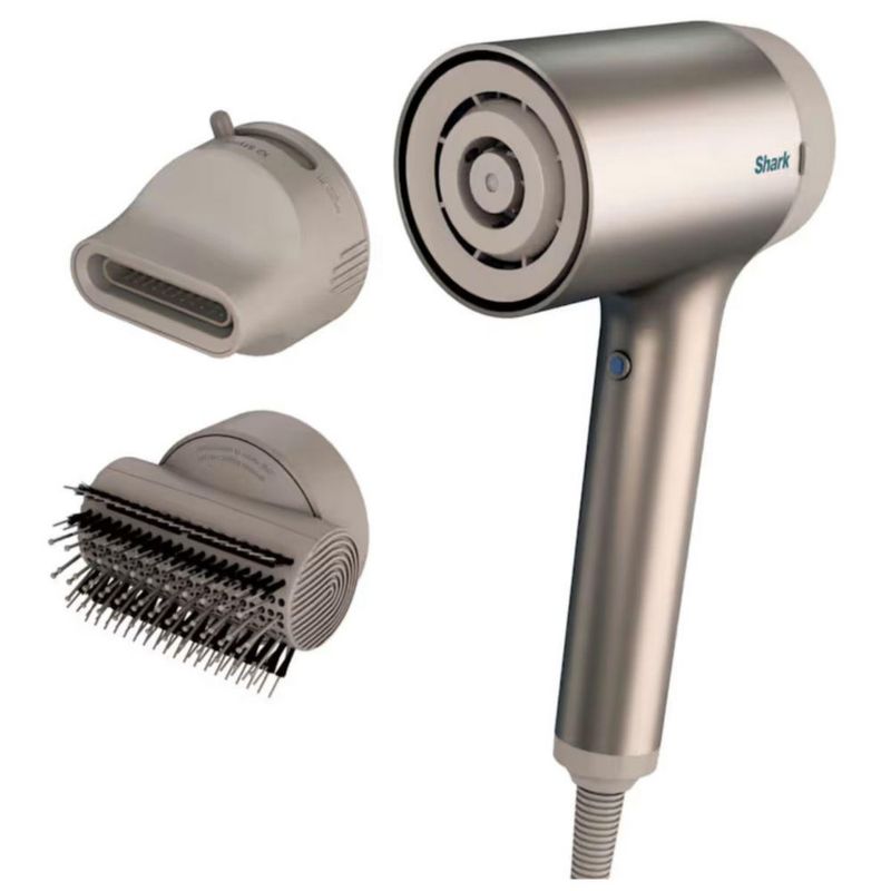 Secadora De cabello 2 en 1 C/Cepillo De Peinado Dorado Shark HD112