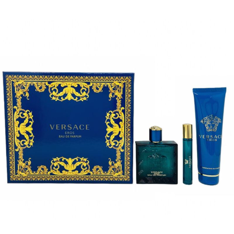 Set Versace Eros Mini 3 Pz Para Hombre