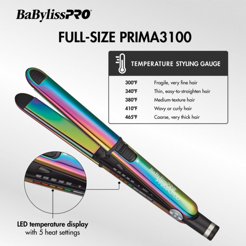Alisador de Cabello BaBylissPRO Prima 3/4" y 1" Nano Titanio