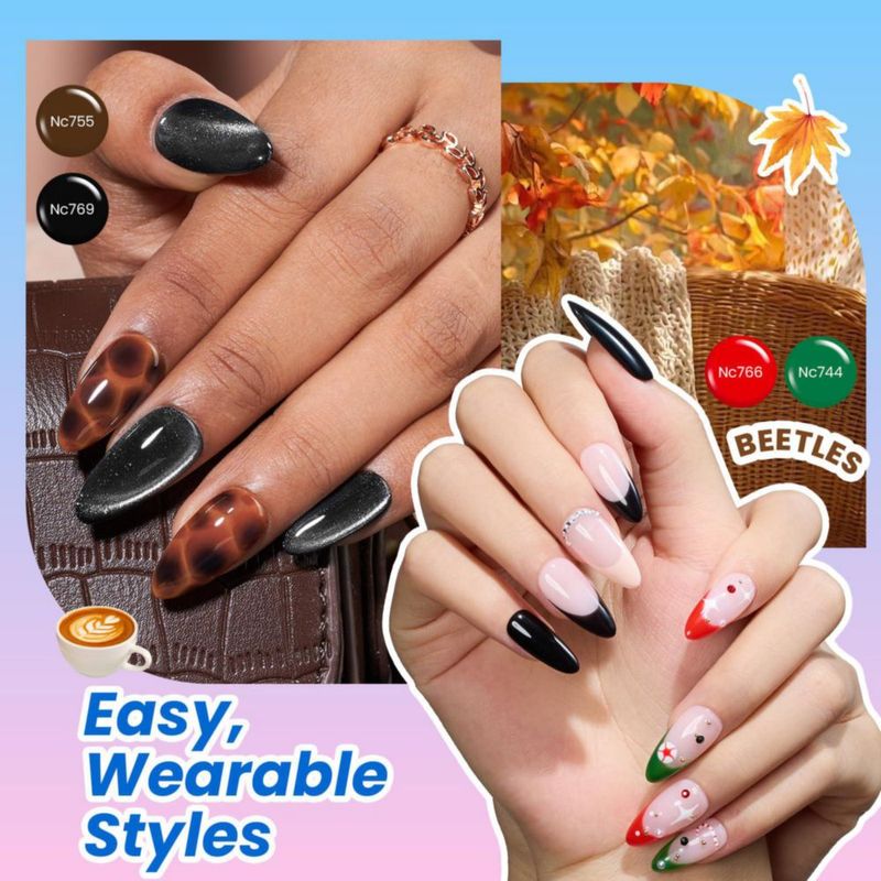 Kit de Esmalte de Uñas en Gel Beetles 32 Colores con Luz UV 68 Piezas