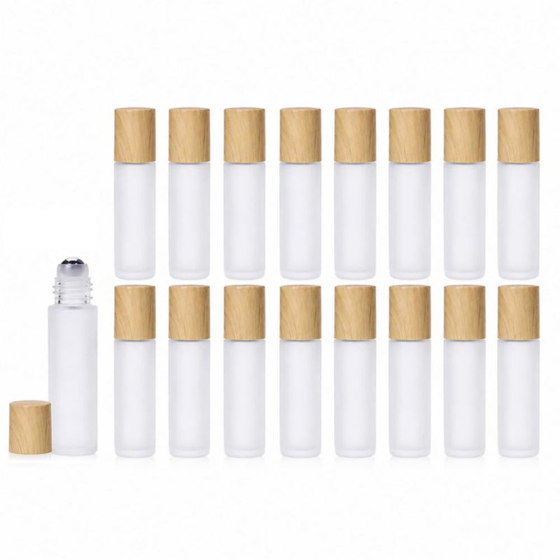 Frascos Rodillo de Vidrio Doromy 16x10ml con Tapas de Madera