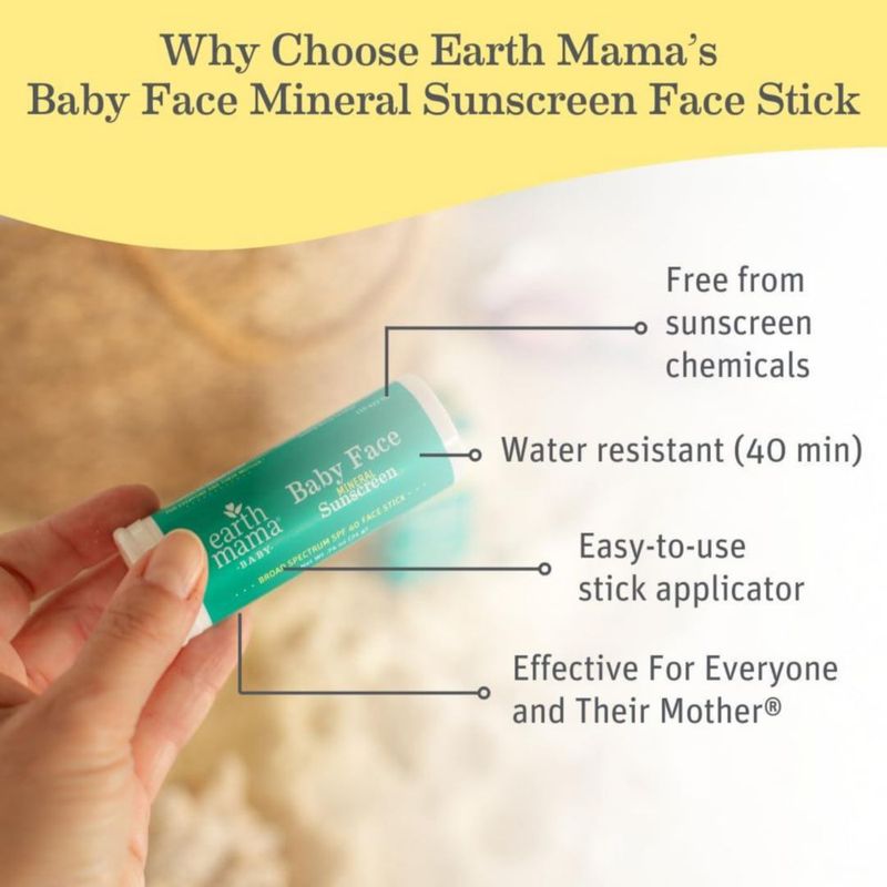 Set de Loción y Barra de Protector Solar Mineral Earth Mama SPF 40