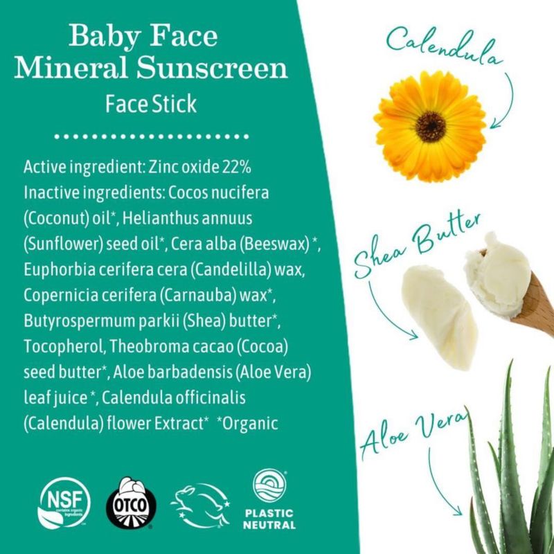 Set de Loción y Barra de Protector Solar Mineral Earth Mama SPF 40