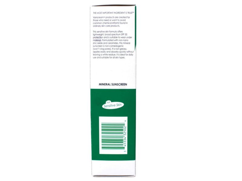 Hidratante Facial Vanicream FPS 30 Óxido de Zinc 71 g Paquete de 3