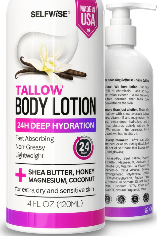 Loción Corporal SELFWISE Sebo de Res Magnesio y Manteca de Karité 120 ml