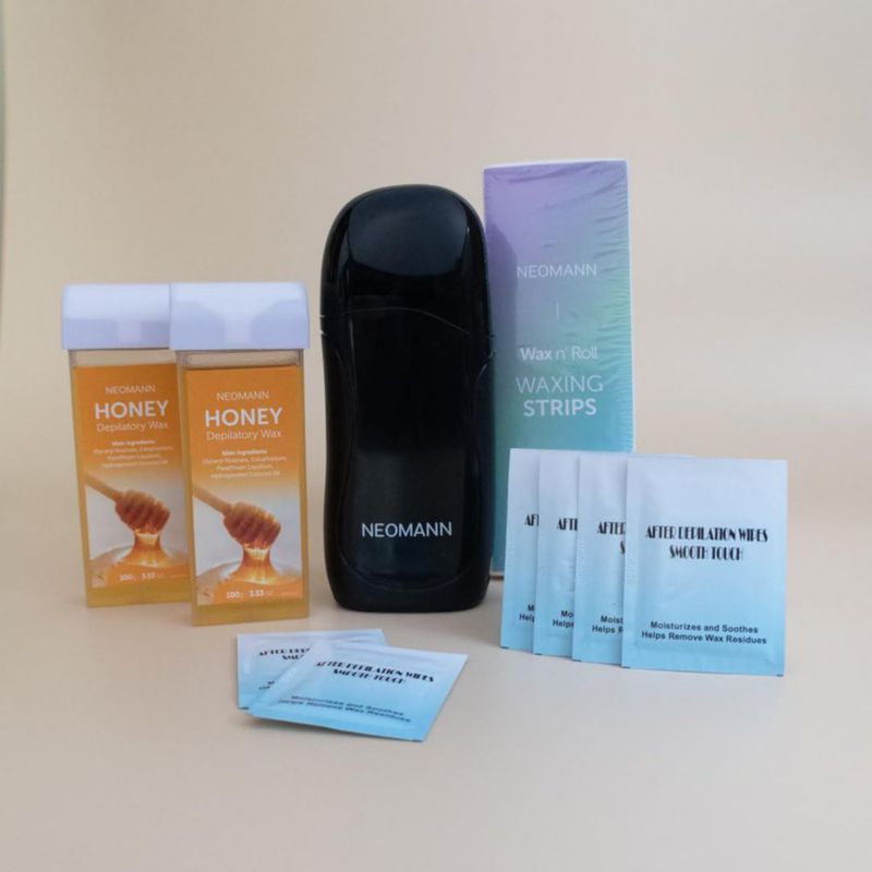 Kit de Depilación NEOMANN Roll-On Cera de Miel con 2 Recambios