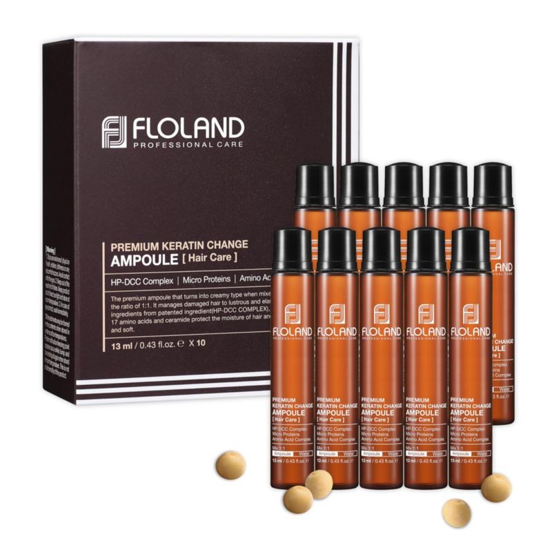 Tratamiento Capilar Tópico FLOLAND Ampolla de Keratina 130 ml