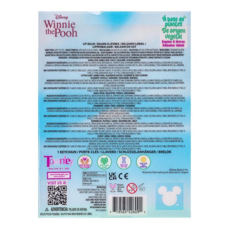 Set de Bálsamos Labiales Townley Girl Winnie the Pooh 7 Piezas