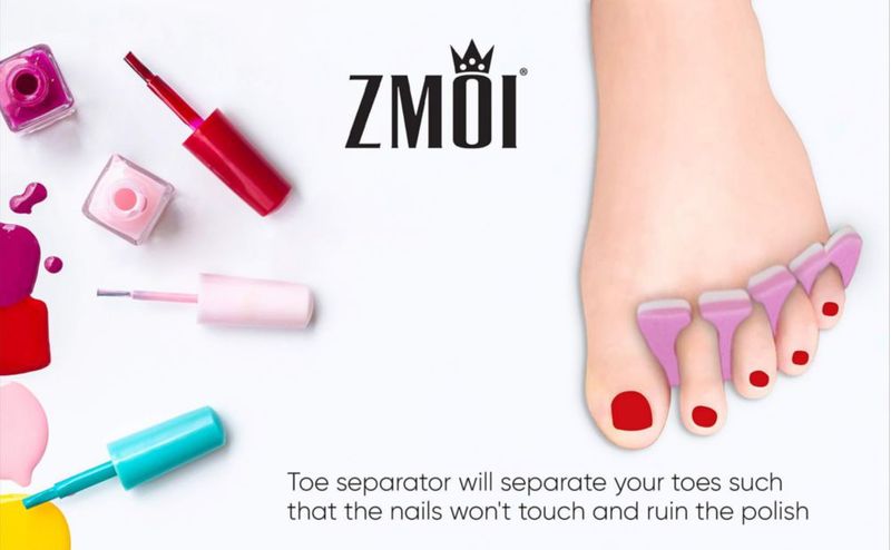 Set de Separadores de Dedos ZMOI 24 Piezas Espuma Suave y Duradera