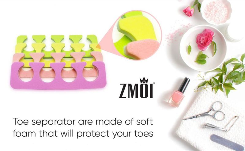Set de Separadores de Dedos ZMOI 24 Piezas Espuma Suave y Duradera