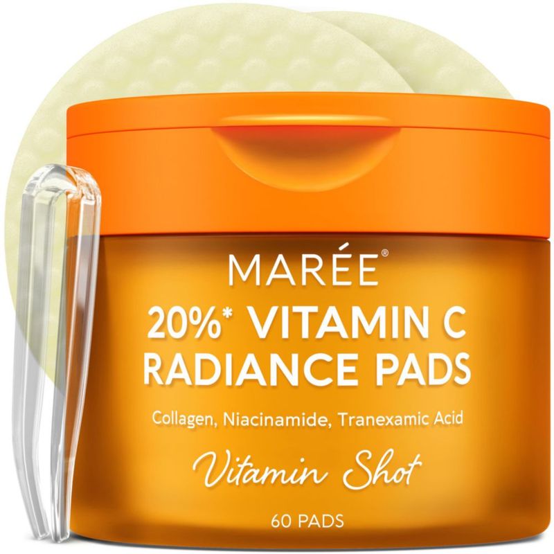 Toallitas Limpiadoras Faciales MAREE con Vitamina C 20% Radiance Pads