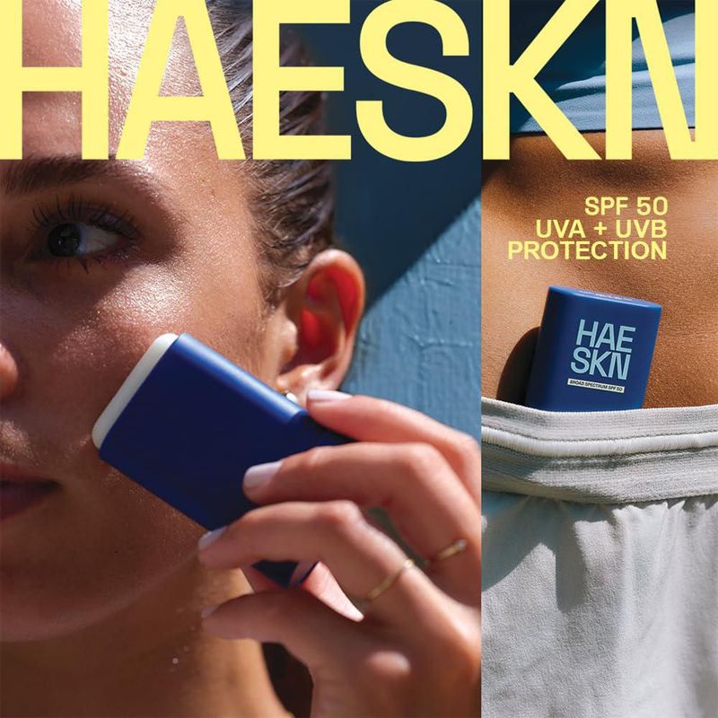 Protector Solar en Barra HAESKN SPF 50 Resistente al Agua de Amplio Espectro