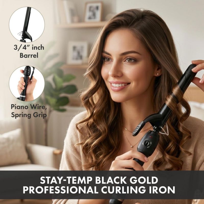 Plancha para Cabello StyleCraft Stay-Temp Rizador Cerámico 3/4"