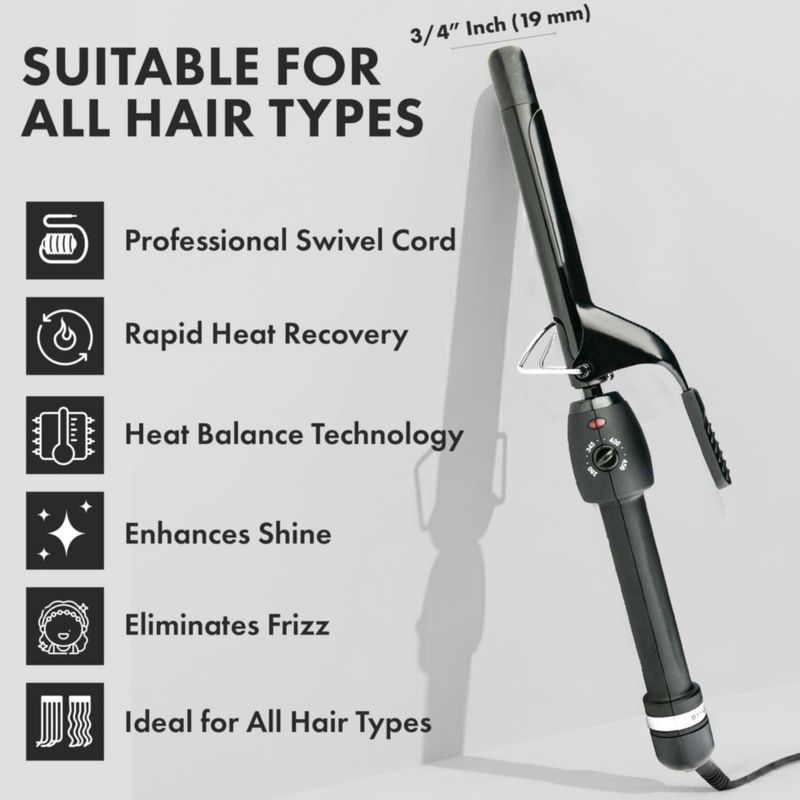 Plancha para Cabello StyleCraft Stay-Temp Rizador Cerámico 3/4"