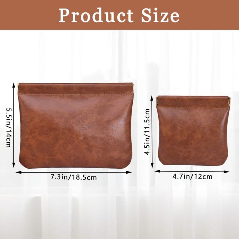 Estuche Cosmético Hapforever 4 Piezas Bolsas de Cuero PU con Cierre a Presión