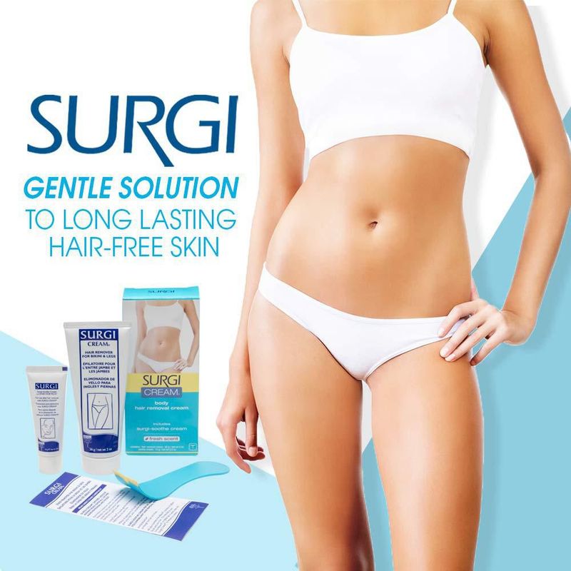 Crema depilatoria corporal Surgiwax Fresh Scent 57 g paquete de 2