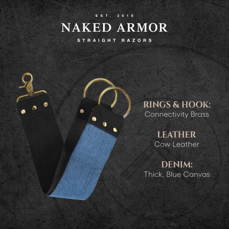 Afilador de Cuchillos Naked Armor Correa de Cuero 65x38 cm